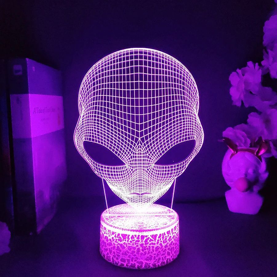 Pop-Eyed Alien 3D LED Night Light – Color-Changing Space Desk Lamp hero 2